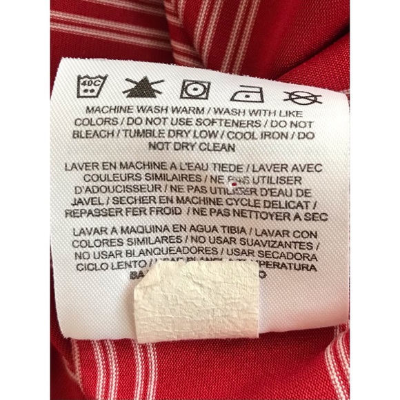 Nike Men’s Golf Red and White Striped Dri-Fit Polo Shirt Size Large - Picture 5 of 8